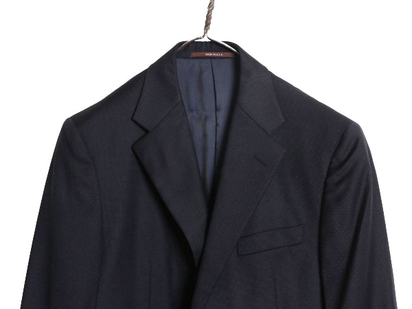 USA製 ヒッキーフリーマン テーラード ジャケット メンズ M 程/ スーツ ブレザー サマー ウール 紺ブレ 素材 きれいめ ビジネス トラッド
