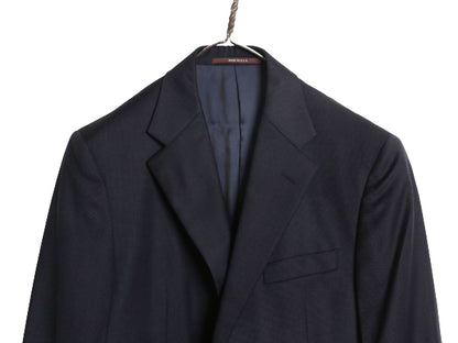 USA製 ヒッキーフリーマン テーラード ジャケット メンズ M 程/ スーツ ブレザー サマー ウール 紺ブレ 素材 きれいめ ビジネス トラッド