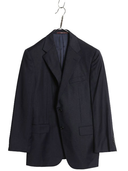 USA製 ヒッキーフリーマン テーラード ジャケット メンズ M 程/ スーツ ブレザー サマー ウール 紺ブレ 素材 きれいめ ビジネス トラッド