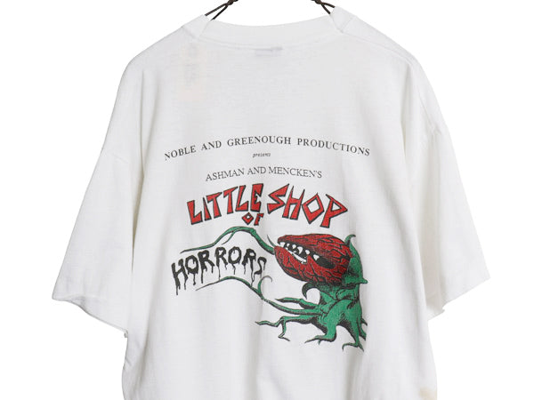 90s USA製 ★ LITTLE SHOP of HORROR イラスト プリント Tシャツ メンズ XL / 古着 オールド ミュージカル ムービー 映画 大きいサイズ 白