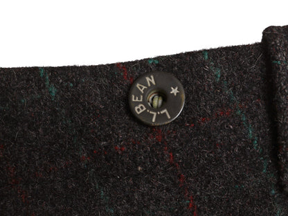 50s ★ エルエルビーン メルトン ウール パンツ 実寸 37 31 / ヴィンテージ ウールリッチ チェック ノータック スラックス ストレート 厚手