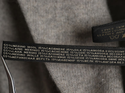 ブラックレーベル ラルフローレン ショールカラー ニット ワンピース レディース XS ポロ カシミヤ メリノ ウール アンゴラ ミニ丈 高級 灰