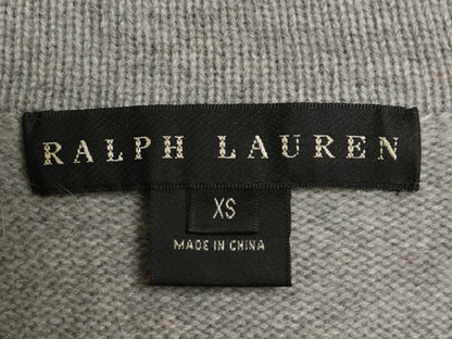 ブラックレーベル ラルフローレン ショールカラー ニット ワンピース レディース XS ポロ カシミヤ メリノ ウール アンゴラ ミニ丈 高級 灰