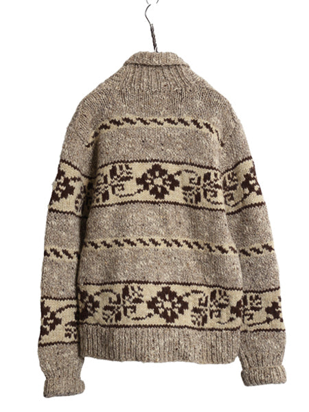 デッドストック 90s ★ ポロスポーツ ラルフローレン カウチン ハンドニット セーター メンズ レディース M / 手編み ウール プルオーバー