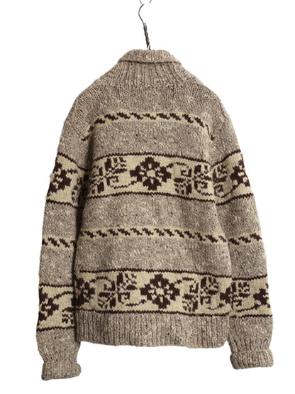 デッドストック 90s ★ ポロスポーツ ラルフローレン カウチン ハンドニット セーター メンズ レディース M / 手編み ウール プルオーバー