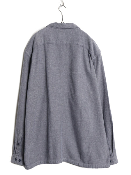 パタゴニア ロングスリーブ フィヨルド フランネル シャツ メンズ XXL / 古着 14年製 アウトドア 無地 ネルシャツ 長袖シャツ 大きいサイズ