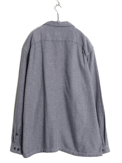 パタゴニア ロングスリーブ フィヨルド フランネル シャツ メンズ XXL / 古着 14年製 アウトドア 無地 ネルシャツ 長袖シャツ 大きいサイズ
