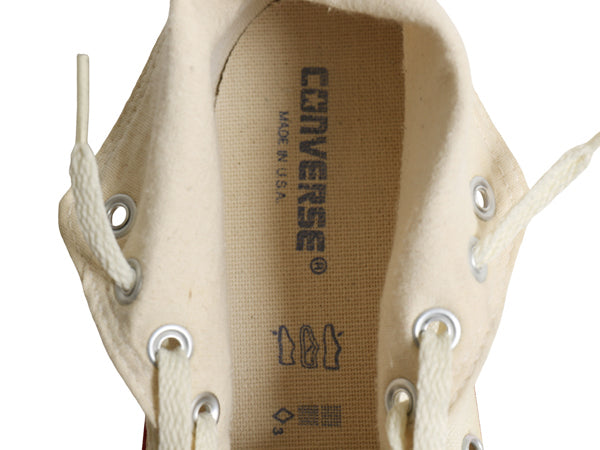 90s USA製 ★ コンバース オールスター ハイカット US 9 1/2 28cm 程/ オールド アメリカ製 米国製 Converse スニーカー ナチュラル 白 靴
