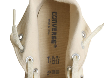 90s USA製 ★ コンバース オールスター ハイカット US 9 1/2 28cm 程/ オールド アメリカ製 米国製 Converse スニーカー ナチュラル 白 靴
