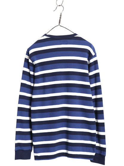 ポロ ラルフローレン ボーダー 長袖 サーマル Tシャツ メンズ L / ロンT アンダーシャツ ワッフル カットソー ワンポイント マルチカラー