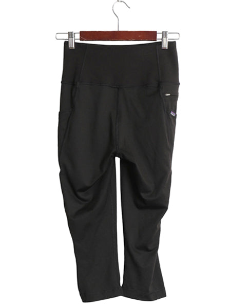 パタゴニア パックアウト クロップ パンツ レディース M ストレッチ タイツ レギンス スパッツ フィットネス トレーニング ワンポイント 黒