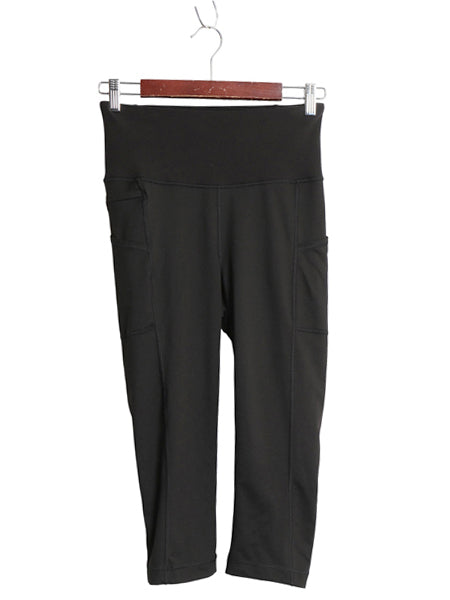 パタゴニア パックアウト クロップ パンツ レディース M ストレッチ タイツ レギンス スパッツ フィットネス トレーニング ワンポイント 黒