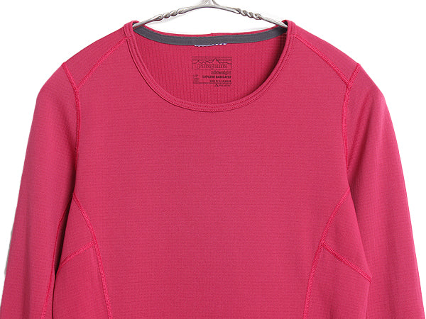 パタゴニア キャプリーン 長袖 Tシャツ レディース XS / 17年製 アウトドア ロンT ストレッチ アンダーシャツ インナー シンプル ピンク