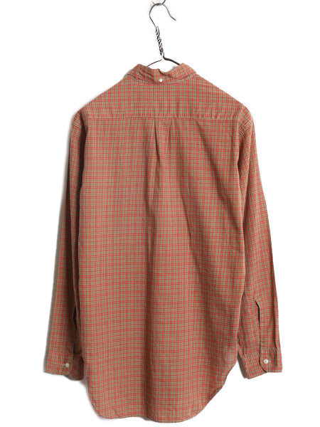 60s USA製 ★ マンハッタン 3点留め ボタンダウン シャツ メンズ M 古着 ヴィンテージ BD 100% コットン 長袖シャツ ポケット付き 6ボタン