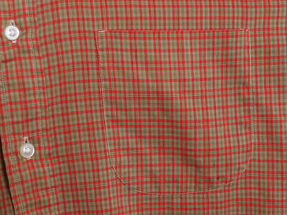 60s USA製 ★ マンハッタン 3点留め ボタンダウン シャツ メンズ M 古着 ヴィンテージ BD 100% コットン 長袖シャツ ポケット付き 6ボタン