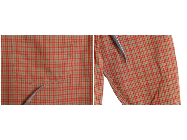 60s USA製 ★ マンハッタン 3点留め ボタンダウン シャツ メンズ M 古着 ヴィンテージ BD 100% コットン 長袖シャツ ポケット付き 6ボタン