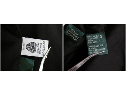 デッドストック 90s USA製 ローレン ラルフローレン ダブルブレスト テーラード ジャケット レディース XL 程 オールド ブレザー ウール 黒