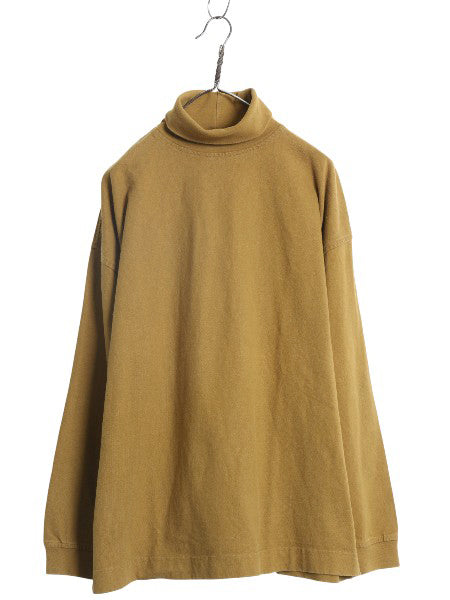 90s オールド ギャップ タートルネック 長袖 Tシャツ メンズ L / ロンT ラガーシャツ 素材 ヘビーウェイト コットン ロングスリーブ 無地