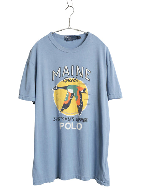 ポロ ラルフローレン イラスト プリント 半袖 Tシャツ メンズ L / スポーツマン ハンティング グラフィック アウトドア シングルステッチ