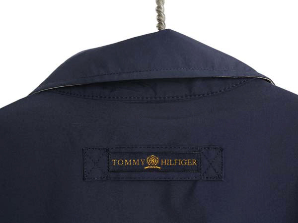 90s トミーヒルフィガー スイングトップ ジャケット メンズ XL オールド フルジップ ブルゾン スムース 素材 裏 フリース 大きいサイズ 紺