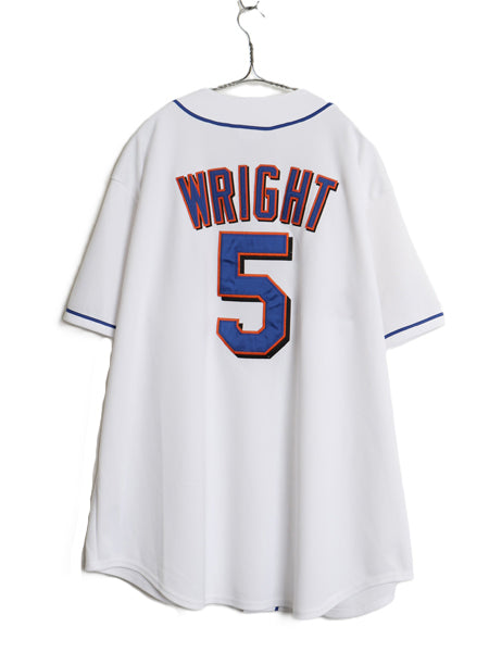 USA製 メッツ ベースボール シャツ メンズ XXL / MLB オフィシャル マジェスティック 大リーグ ユニフォーム ゲームシャツ 大きいサイズ 白