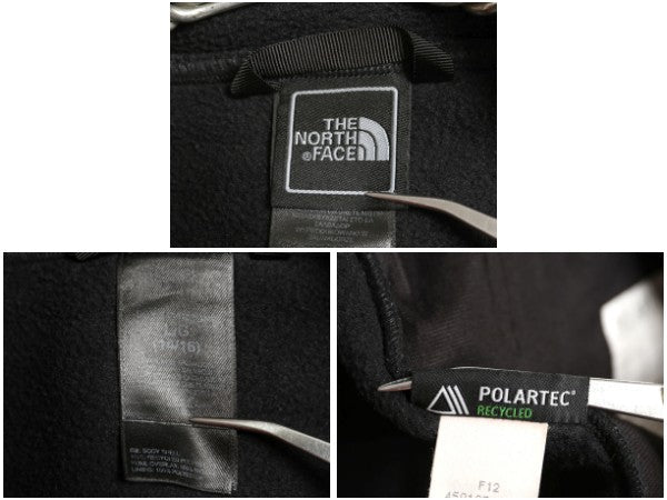 ノースフェイス フード付き デナリ ジャケット ボーイズ L メンズ XS 程 アウトドア フリース ナイロン パーカー フルジップ ジャンパー 黒