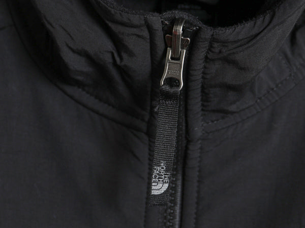 ノースフェイス フード付き デナリ ジャケット ボーイズ L メンズ XS 程 アウトドア フリース ナイロン パーカー フルジップ ジャンパー 黒