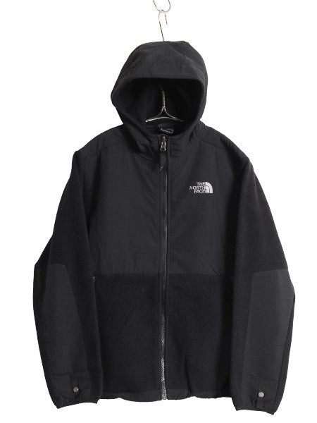 ノースフェイス フード付き デナリ ジャケット ボーイズ L メンズ XS 程 アウトドア フリース ナイロン パーカー フルジップ ジャンパー 黒
