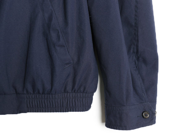 ポロ ラルフローレン スイングトップ ジャケット メンズ L 古着 スムース 素材 フルジップ ジャンパー チェック ライナー付き ブルゾン 紺