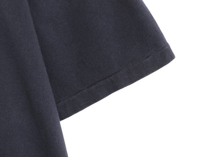 ポロ ラルフローレン 3段 プリント 半袖 Tシャツ メンズ XL / カットソー コットン シングルステッチ クルーネック 大きいサイズ ネイビー