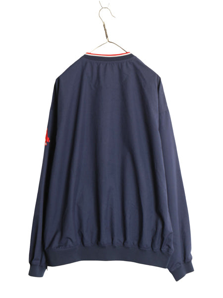 レッドソックス プルオーバー ナイロン ジャケット メンズ XL / MLB オフィシャル ナイキ Vネック 野球 センター スウッシュ 大きいサイズ