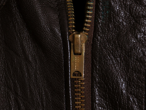 70s 80s USA製 ★ エディーバウアー A-2 タイプ フライト ジャケット 48 メンズ XXL 程 ヴィンテージ 革ジャン ジャンパー ボンバー 黒タグ