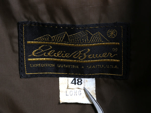 70s 80s USA製 ★ エディーバウアー A-2 タイプ フライト ジャケット 48 メンズ XXL 程 ヴィンテージ 革ジャン ジャンパー ボンバー 黒タグ