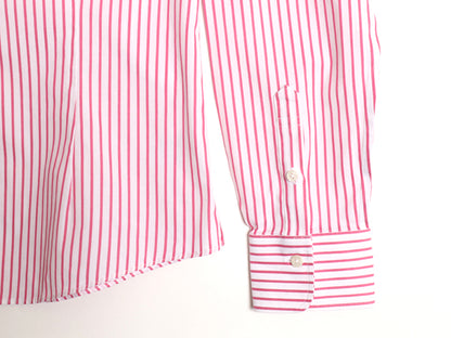 ブルックスブラザーズ ストライプ 長袖 シャツ 10 レディース L 程 / コットン ストレッチ TAILORED FIT ワンポイント ノーアイロン スリム