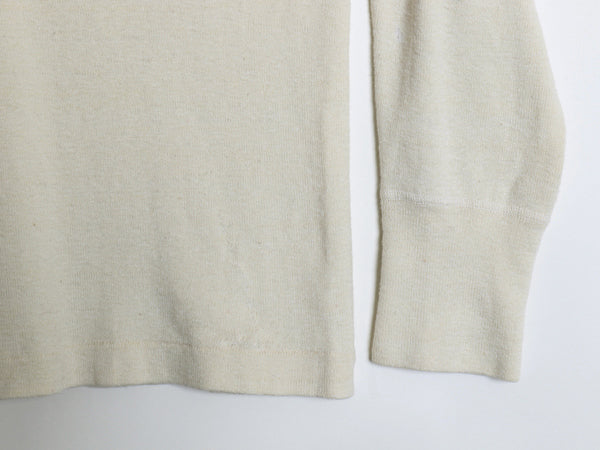 50s 米軍実物 US ARMY M-1950 ヘンリーネック アンダーシャツ メンズ S ヴィンテージ 長袖 Tシャツ サーマル リブ編み ロンT 軍物 スタンプ