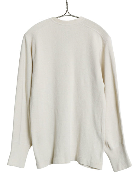 50s 米軍実物 US ARMY M-1950 ヘンリーネック アンダーシャツ メンズ S ヴィンテージ 長袖 Tシャツ サーマル リブ編み ロンT 軍物 スタンプ