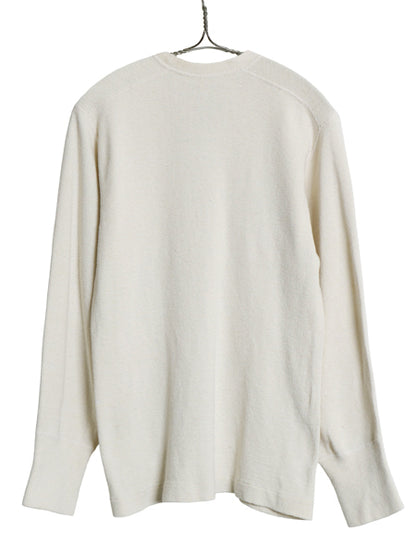 50s 米軍実物 US ARMY M-1950 ヘンリーネック アンダーシャツ メンズ S ヴィンテージ 長袖 Tシャツ サーマル リブ編み ロンT 軍物 スタンプ