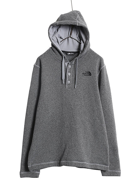 US企画 ノースフェイス セーター フリース パーカー ジャケット メンズ L / ヘンリーネック プルオーバー アウトドア ジャンパー 裏 パイル