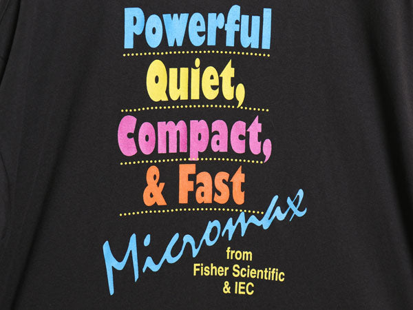 90s 企業 メッセージ プリント Tシャツ メンズ XL / オールド 当時物 イラスト グラフィック シングルステッチ ゆったり 大きいサイズ 黒