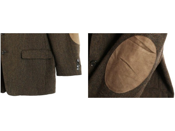 デッドストック ローレン ラルフローレン ツイード テーラード ジャケット メンズ XL 程/ ポロ ウール ブレザー ヘリンボーン 大きいサイズ