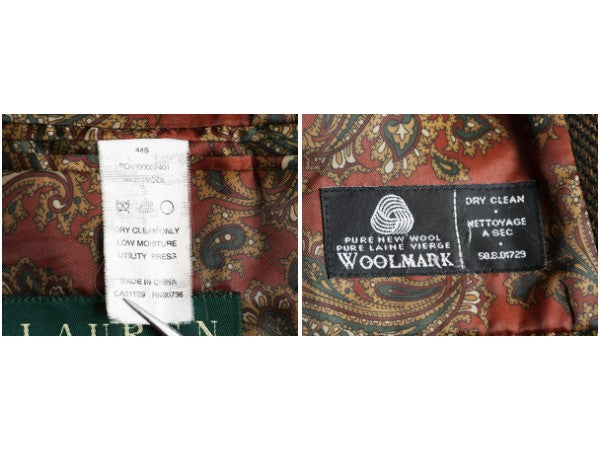 デッドストック ローレン ラルフローレン ツイード テーラード ジャケット メンズ XL 程/ ポロ ウール ブレザー ヘリンボーン 大きいサイズ