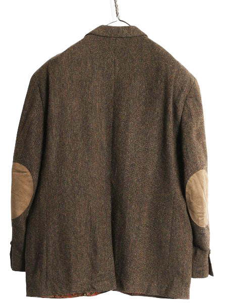 デッドストック ローレン ラルフローレン ツイード テーラード ジャケット メンズ XL 程/ ポロ ウール ブレザー ヘリンボーン 大きいサイズ