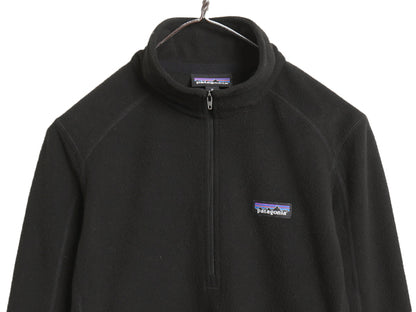 パタゴニア マイクロD ハーフジップ フリース プルオーバー レディース M / 20年製 アウトドア ロンT 長袖 Tシャツ ハイネック インナー 黒