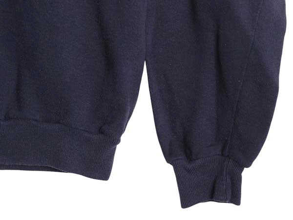 80s USA製 プリント スウェット メンズ レディース L 小さめ M 程/ ヴィンテージ トレーナー 裏起毛 クルーネック バレエ ダンス 薄手 紺