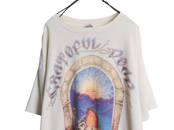 90s USA製 ★ グレイトフルデッド ツアー イラスト プリント Tシャツ メンズ XL / オールド 当時物 バンド ロック スカル キャラクター 白