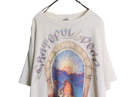 90s USA製 ★ グレイトフルデッド ツアー イラスト プリント Tシャツ メンズ XL / オールド 当時物 バンド ロック スカル キャラクター 白