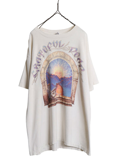 90s USA製 ★ グレイトフルデッド ツアー イラスト プリント Tシャツ メンズ XL / オールド 当時物 バンド ロック スカル キャラクター 白