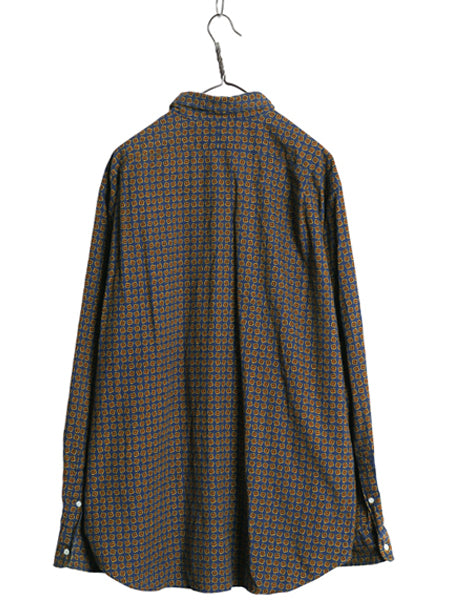 90s ラルフローレン 細畝 コーデュロイ 長袖 ボタンダウン シャツ メンズ XXL / オールド ポロ 総柄 長袖シャツ 大きいサイズ ワイシャツ
