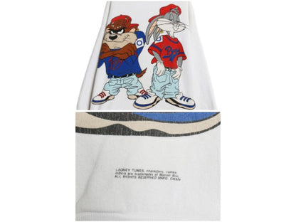 90s USA製 ワーナー キャラクター 両面 プリント スウェット メンズ レディース M / オールド イラスト トレーナー 裏起毛 グラフィック 白