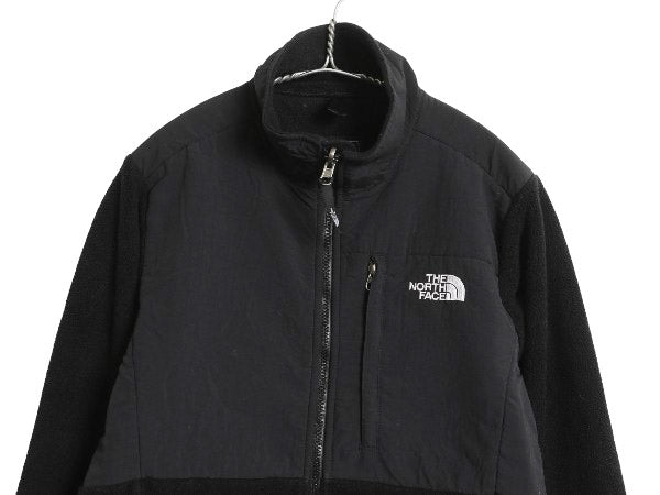 ノースフェイス デナリ ジャケット レディース М 古着 アウトドア フリース ナイロン フルジップ ブルゾン ハイネック アウター ブラック